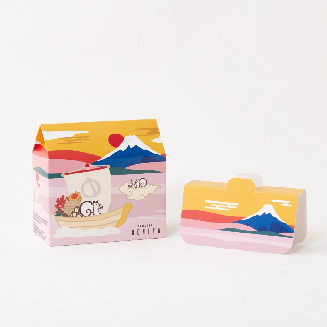 【販売終了】新春セット～初春ハウス型BOX～（クルミッ子2個　あじさい1枚　鎌倉だより3枚　カレンダー1個　スケッチブック1個） - Image 3